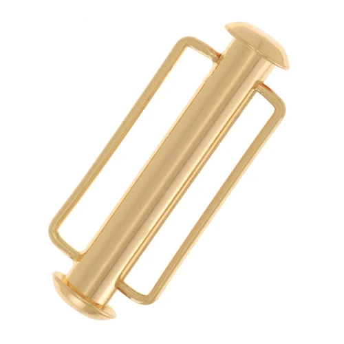 Fermoir coulissant pour tissage de perles 27 mm - Doré x1
