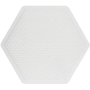 Plaque hexagonale 15x17 cm pour perles Hama Midi - Blanc x1