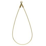 Supports boucles d'oreilles gouttes 50x25 mm - Doré x2