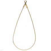 Supports boucles d'oreilles gouttes 50x25 mm - Doré x2