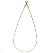 Supports boucles d'oreilles gouttes 50x25 mm - Doré x2