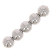 Perles rondes 4 mm - Argenté x50
