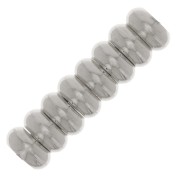 Rondelles Heishi 4x1.8 mm - Argenté x20