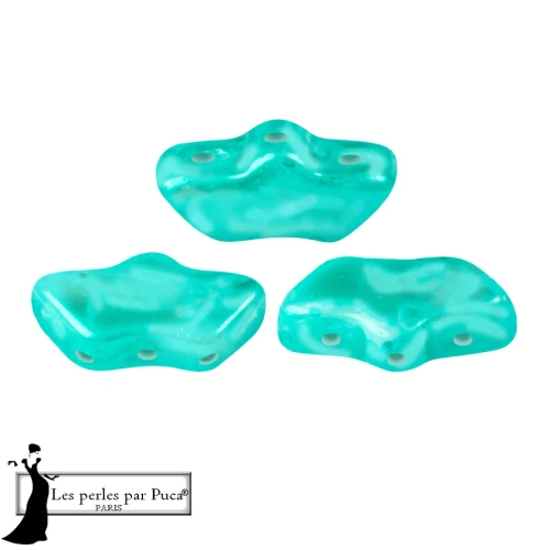 Delos® par Puca® 6x11 mm - Mishmash Emerald x10g
