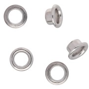 Embouts caps 8 mm pour perles en pâte polymère - Argenté x50