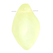 Perles feuilles en verre tchèque 12x8 mm - Jonquil AB Mat x6