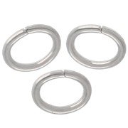 Anneaux ouverts ovales 5x4x0.7 mm - Argenté x50|raw }}