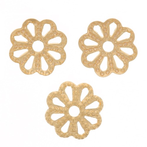 Coupelles filigranées 6 mm - Doré x20