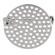 Support de broche tamis rond 25.5 mm à décorer - Argenté x1