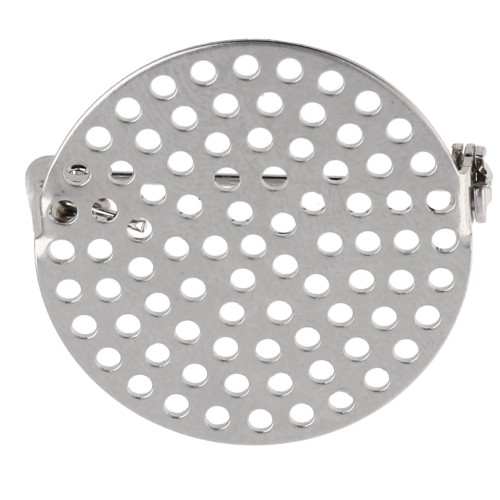 Support de broche tamis rond 25.5 mm à décorer - Argenté x1