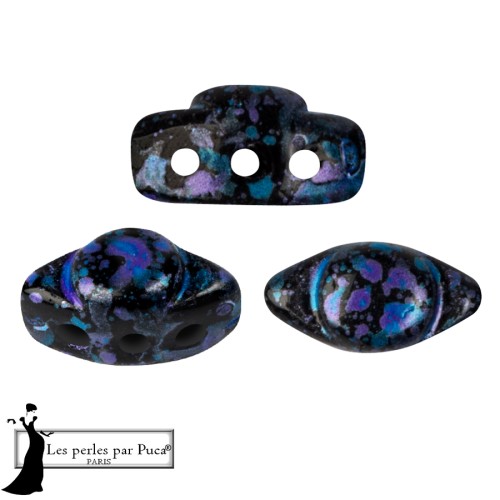 Perles en verre Volos® par Puca® 4x8 mm - Enamel Blue x10g