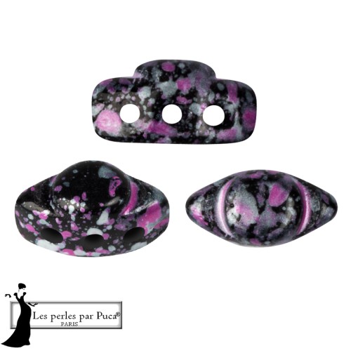 Perles en verre Volos® par Puca® 4x8 mm - Enamel Pink x10g