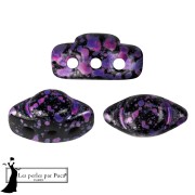 Perles en verre Volos® par Puca® 4x8 mm - Enamel Purple and Pink x10g