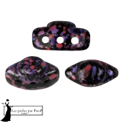 Perles en verre Volos® par Puca® 4x8 mm - Enamel Purple and Red x10g