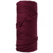 Bobine de cordon en coton pour macramé 2 mm - Grenat x100m