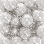 Cadeau - Perles sans trou - mini boules 3 mm - Placage Argent fin x100