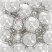 Cadeau - Perles sans trou - mini boules 3 mm - Placage Argent fin x100