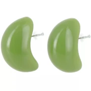 Cadeau - Boucles d'oreille gouttes 28x16 mm en résine opaque - Vert avocat x2