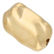 Doré Or Fin - Or 24K - 999/1000 - Perle rectangle plate irrégulière 17.5x11 mm - Doré à l'or fin x1 Perle rectangle plate irrégulière 17.5x11 mm - Doré à l'or fin x1