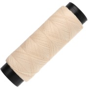 Fil plat en polyester ciré Slam Cord pour micro macramé 0.6 mm - Bisque x100m