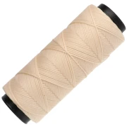 Fil plat en polyester ciré Slam Cord pour micro macramé 1 mm - Bisque x100m