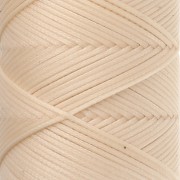 Fil plat en polyester ciré Slam Cord pour micro macramé 1 mm - Bisque x100m