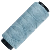 Fil plat en polyester ciré Slam Cord pour micro macramé 1 mm - Bleu clair x100m