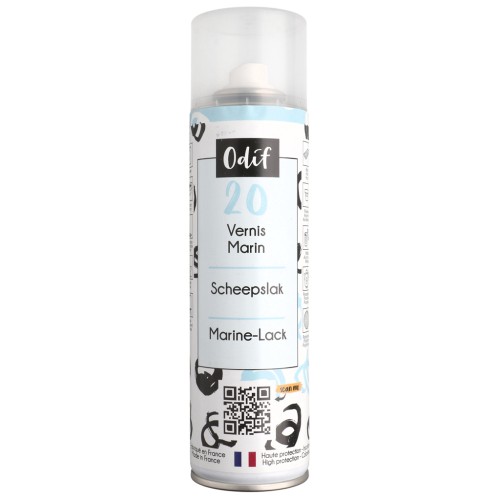 Vernis marin en spray Odif n°20 - résistant à l'eau - Transparent x250ml