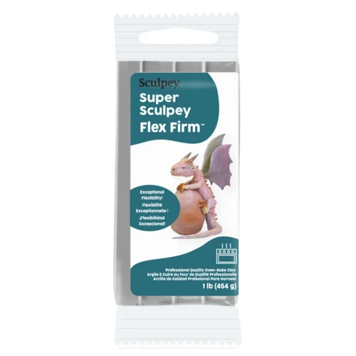 Pâte à modeler Super Sculpey Flex firm - Gris x454g