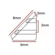 Tango 2-hole 6 mm Crystal  x10g