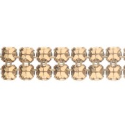 Swarovski Crystal Mesh 40001 2 rangs 5.3 mm Reinvented Caribbean Green Doré x5cm