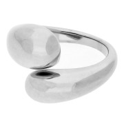 Bague double goutte - Taille 58 - Acier inoxydable 304 x1