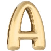 Poussoir lettre 14x11 mm - A - pour ruban 10mm - Acier inoxydable 304 Doré x1