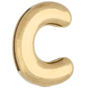 Poussoir lettre 14x10 mm - C - pour ruban 10mm - Acier inoxydable 304 Doré x1