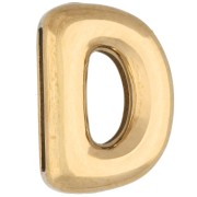 Poussoir lettre 14x10 mm - D - pour ruban 10mm - Acier inoxydable 304 Doré x1