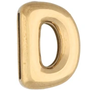 Poussoir lettre 14x10 mm - D - pour ruban 10mm - Acier inoxydable 304 Doré x1