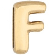 Poussoir lettre 14x9 mm - F - pour ruban 10mm - Acier inoxydable 304 Doré x1