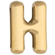 Poussoir lettre 14x9.5 mm - H - pour ruban 10mm - Acier inoxydable 304 Doré x1
