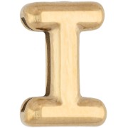 Poussoir lettre 14x9.5 mm - I - pour ruban 10mm - Acier inoxydable 304 Doré x1
