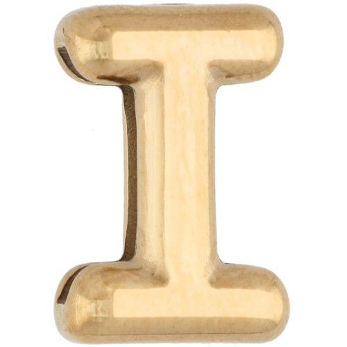 Poussoir lettre 14x9.5 mm - I - pour ruban 10mm - Acier inoxydable 304 Doré x1