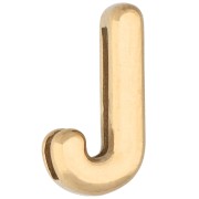 Poussoir lettre 14.5x7.5 mm - J - pour ruban 10mm - Acier inoxydable 304 Doré x1