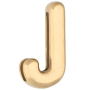 Poussoir lettre 14.5x7.5 mm - J - pour ruban 10mm - Acier inoxydable 304 Doré x1