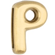 Poussoir lettre 14x9 mm - P - pour ruban 10mm - Acier inoxydable 304 Doré x1