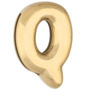 Poussoir lettre 15x10 mm - Q - pour ruban 10mm - Acier inoxydable 304 Doré x1