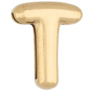 Poussoir lettre 14x11.5 mm - T - pour ruban 10mm - Acier inoxydable 304 Doré x1