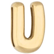 Poussoir lettre 14x11 mm - U - pour ruban 10mm - Acier inoxydable 304 Doré x1