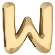 Poussoir lettre 14x13.5 mm - W - pour ruban 10mm - Acier inoxydable 304 Doré x1