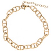 Bracelet maille marine 6.4 mm - Acier inoxydable 304 Doré x16.5cm|raw }}
