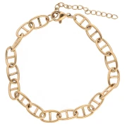 Bracelet maille marine 6.4 mm - Acier inoxydable 304 Doré x16.5cm