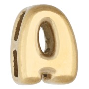 A - Poussoir lettre 7x5 mm pour cordon 1.6mm - A - Acier inoxydable 304 Doré x1 Poussoir lettre 7x5 mm pour cordon 1.6mm - A - Acier inoxydable 304 Doré x1